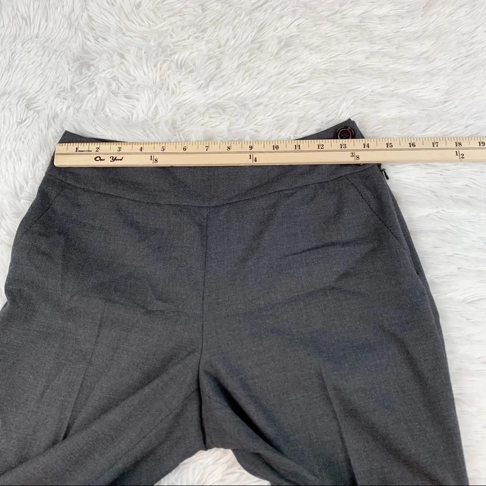 Sak Fifth Avenue high waisted wool blend straight dress pants in gray‎